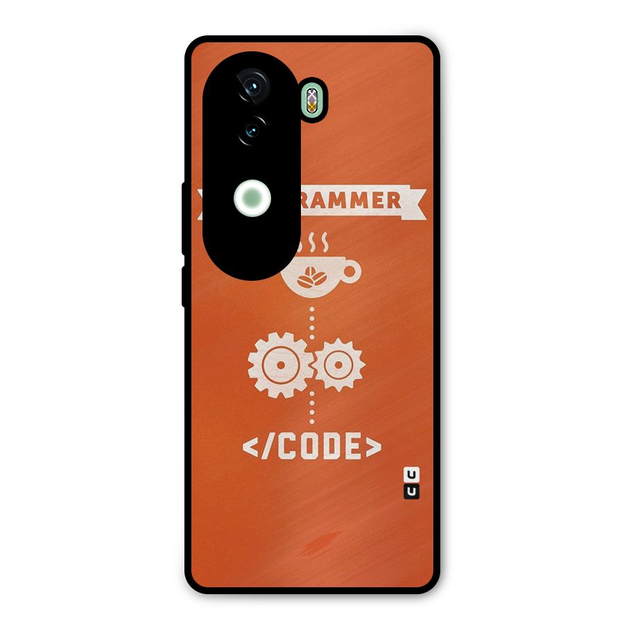 Programmer Coffee Code Metal Back Case for Vivo V40e