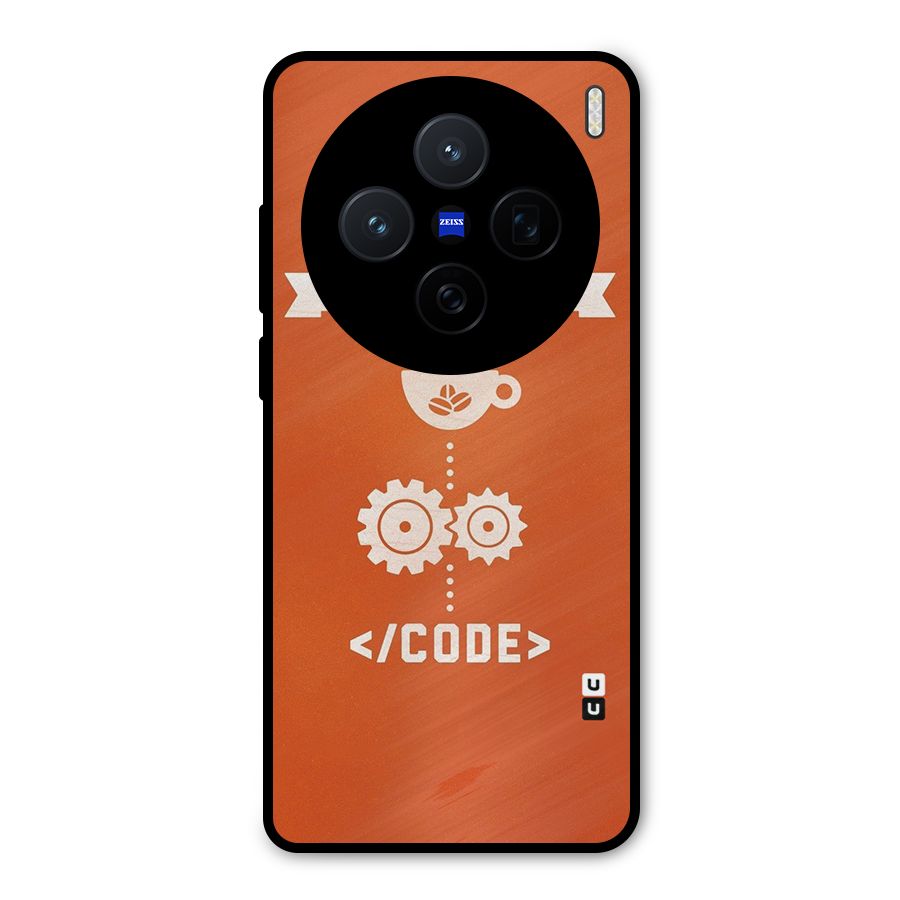 Programmer Coffee Code Metal Back Case for Vivo X200