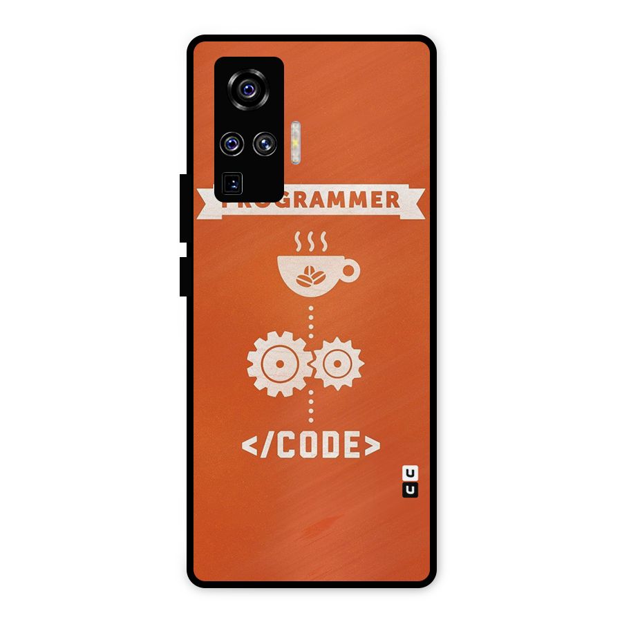 Programmer Coffee Code Metal Back Case for Vivo X50 Pro