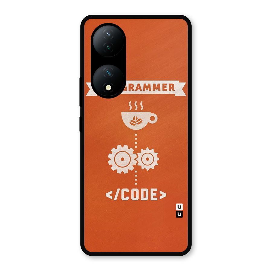 Programmer Coffee Code Metal Back Case for Vivo Y100