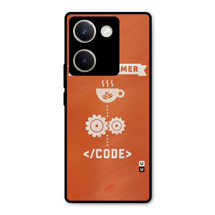 Programmer Coffee Code Metal Back Case for Vivo Y200 Pro