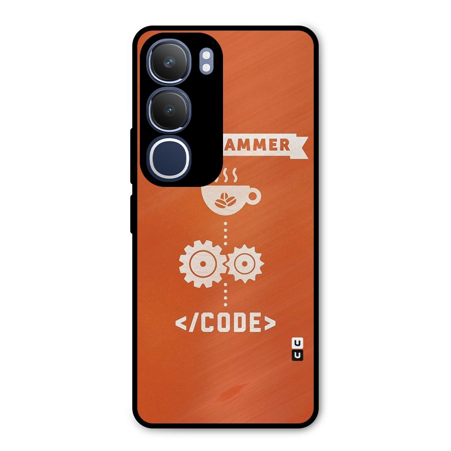 Programmer Coffee Code Metal Back Case for Vivo Y29