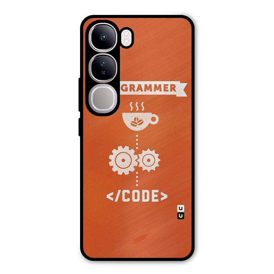 Programmer Coffee Code Metal Back Case for Vivo Y300