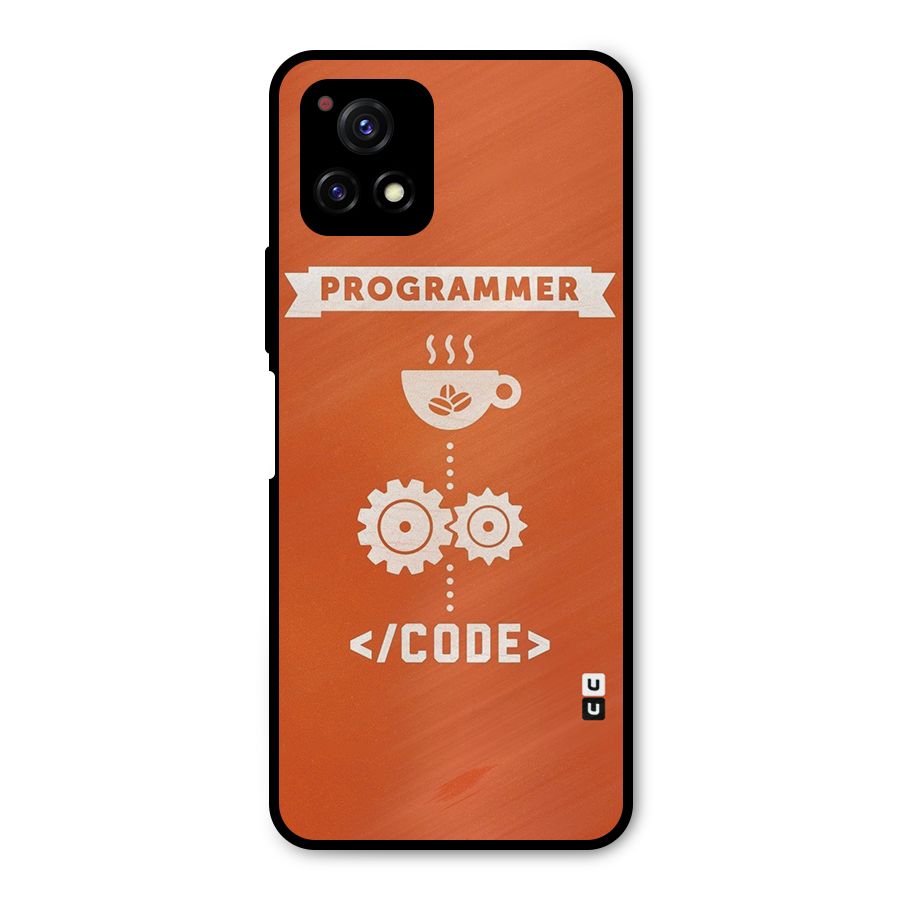 Programmer Coffee Code Metal Back Case for Vivo Y72 5G