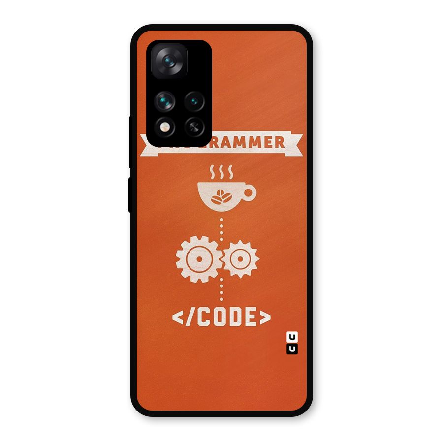 Programmer Coffee Code Metal Back Case for Xiaomi 11i Hypercharge 5G