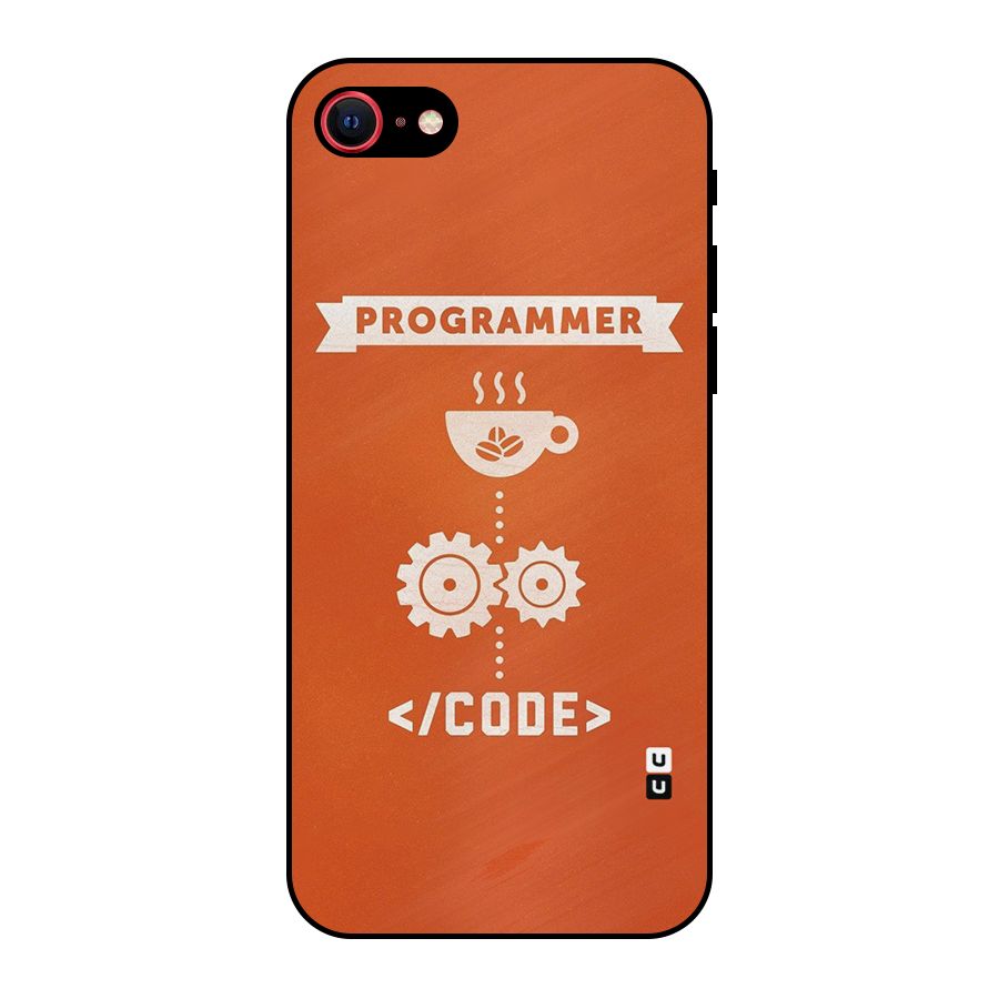 Programmer Coffee Code Metal Back Case for iPhone 7