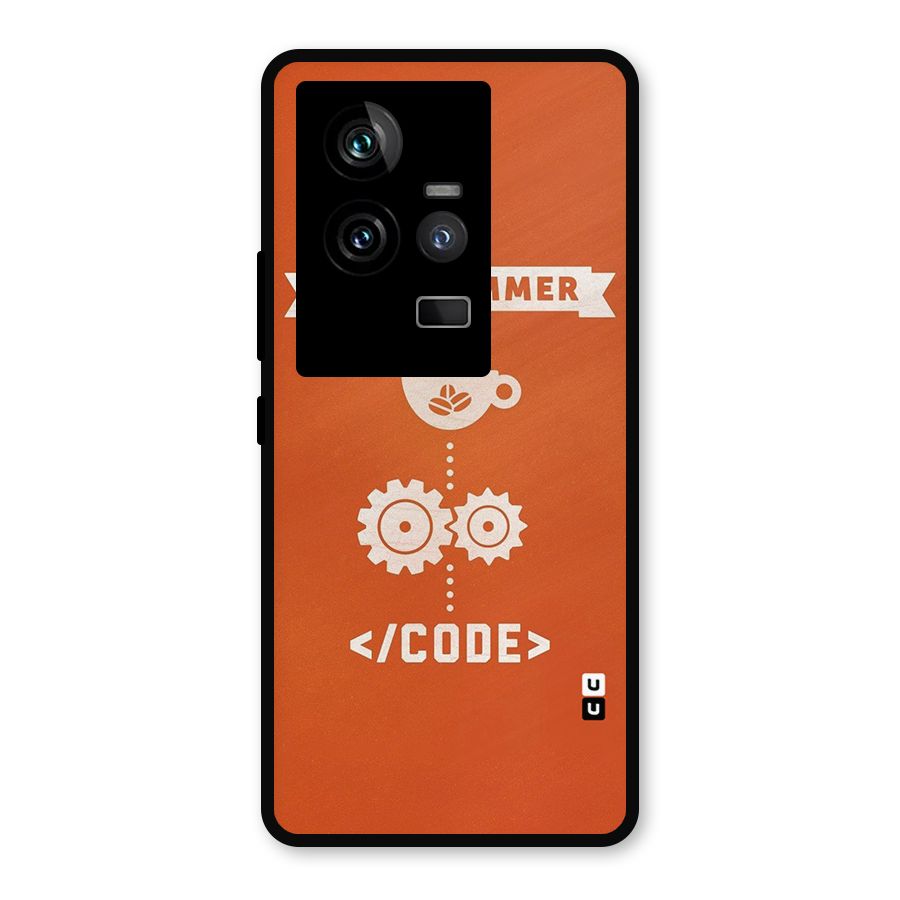 Programmer Coffee Code Metal Back Case for iQOO 11 5G