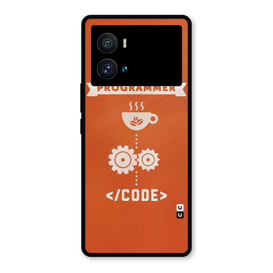 Programmer Coffee Code Metal Back Case for iQOO 9 Pro