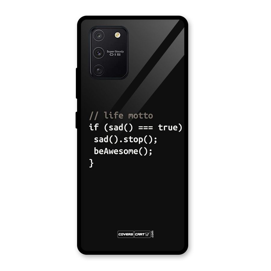 Programmers Life Glass Back Case for Galaxy S10 Lite
