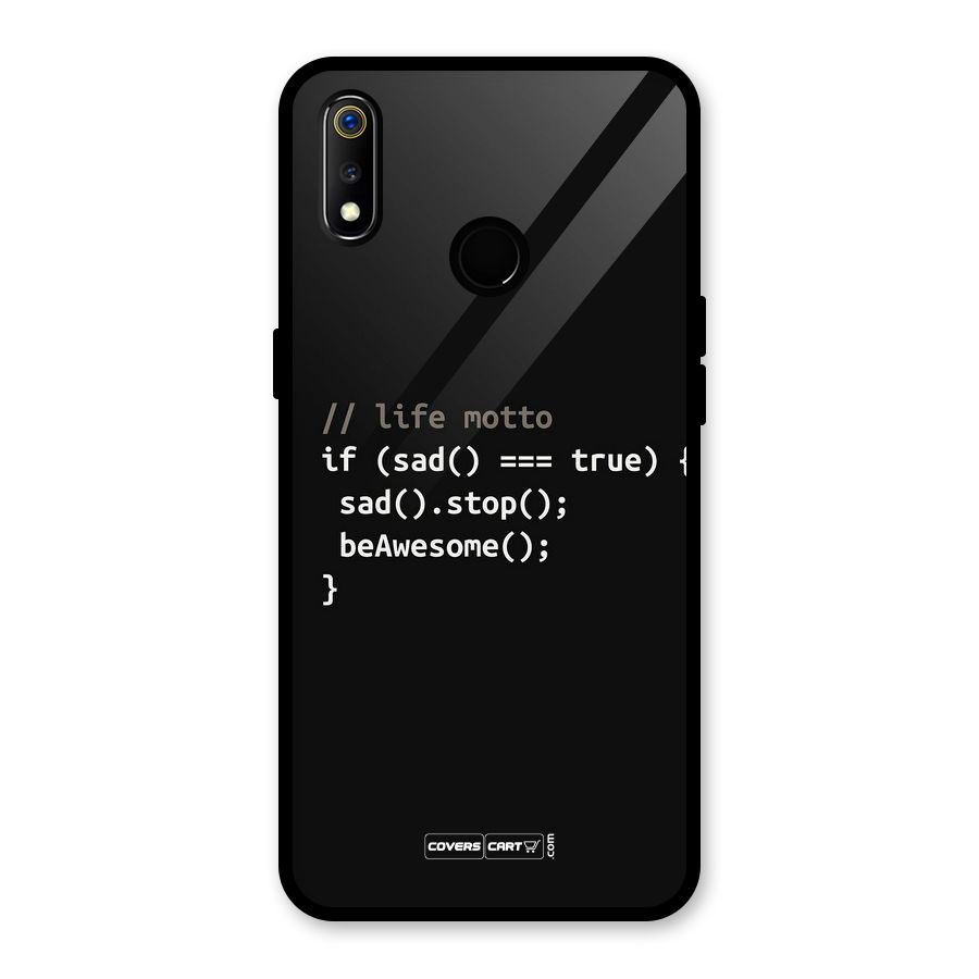Programmers Life Glass Back Case for Realme 3i