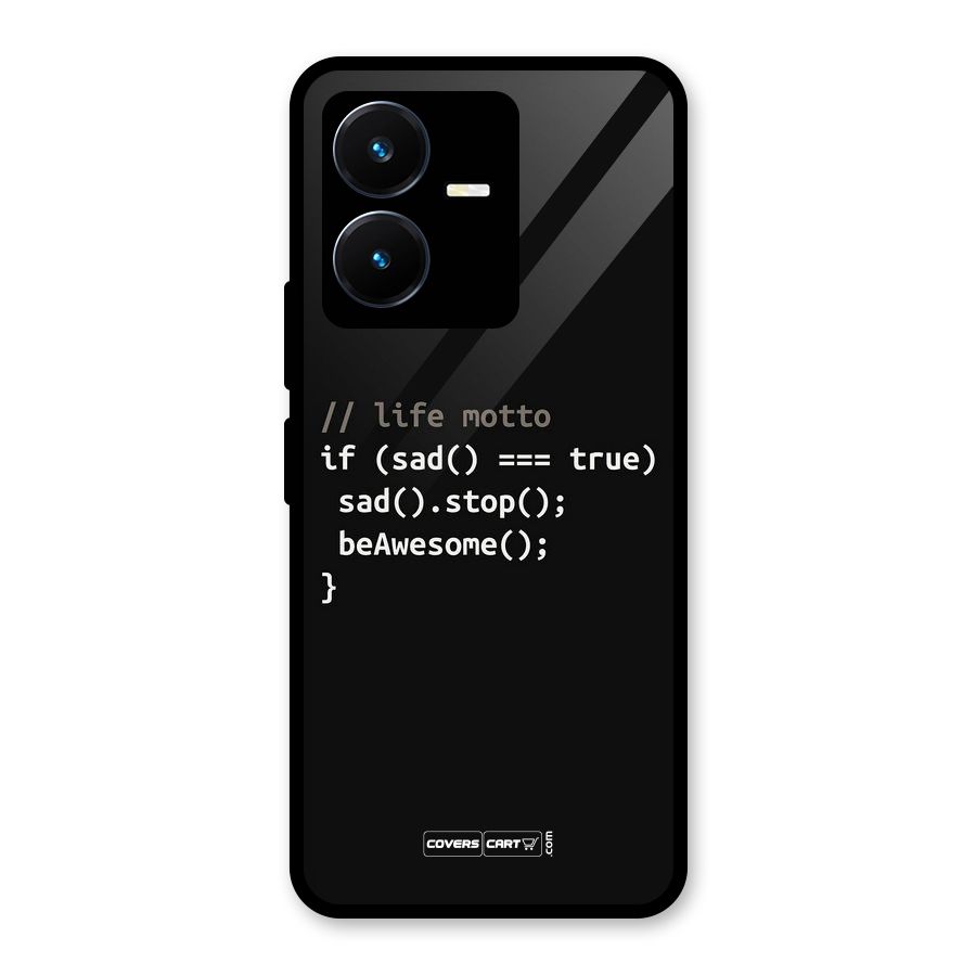 Programmers Life Glass Back Case for Vivo Y22s
