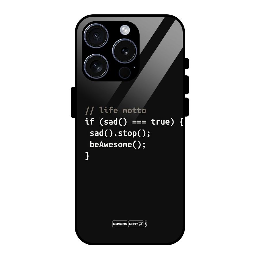 Programmers Life Glass Back Case for iPhone 15 Pro