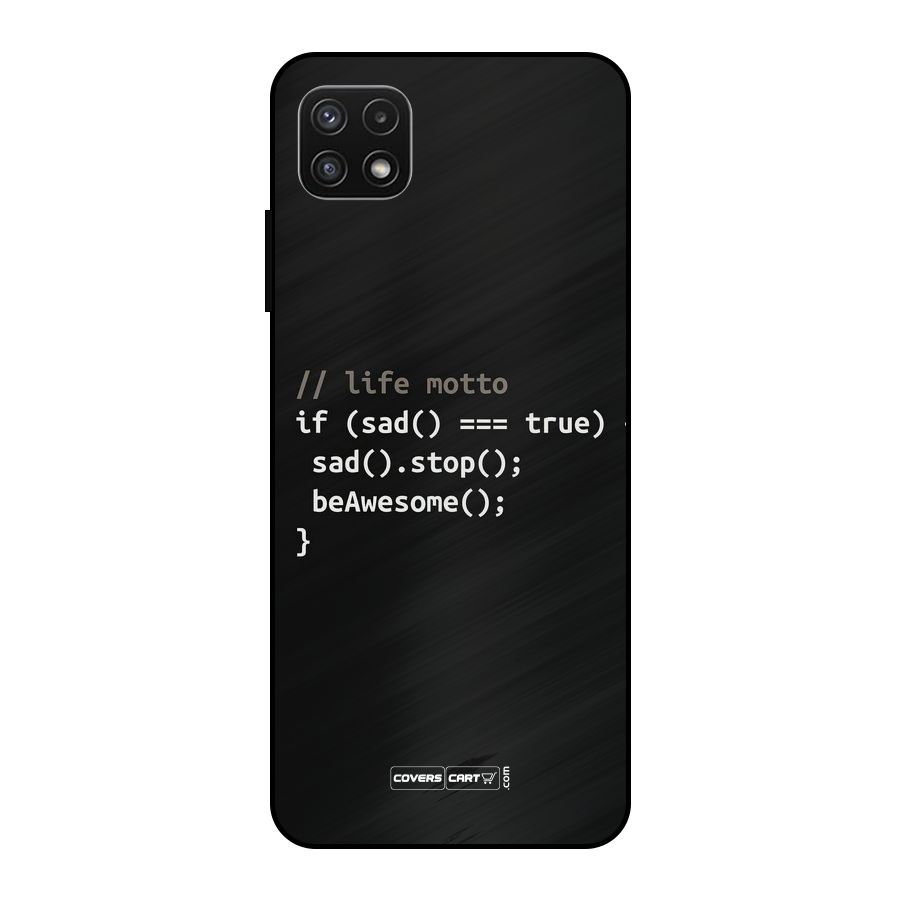 Programmers Life Metal Back Case for Galaxy A22 5G