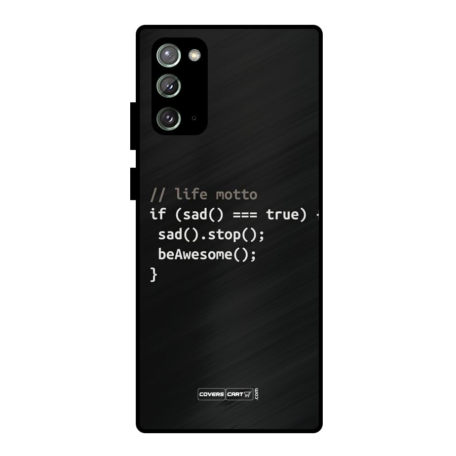 Programmers Life Metal Back Case for Galaxy Note 20