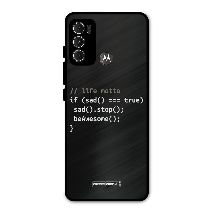 Programmers Life Metal Back Case for Moto G60