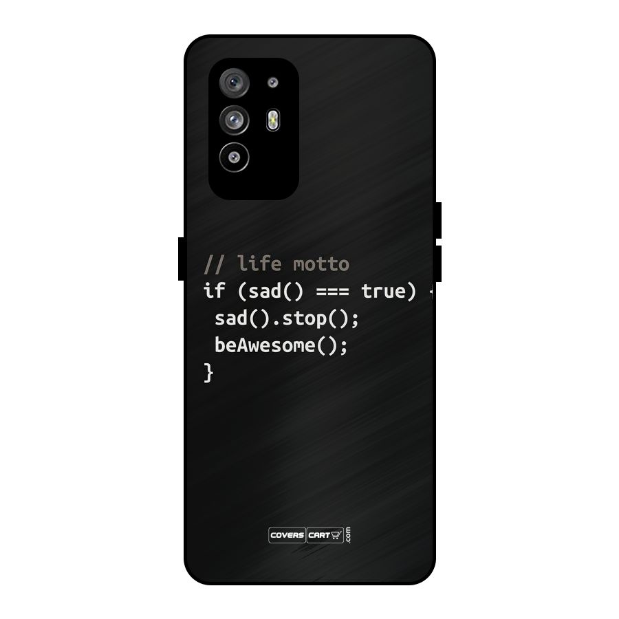 Programmers Life Metal Back Case for Oppo F19 Pro Plus 5G