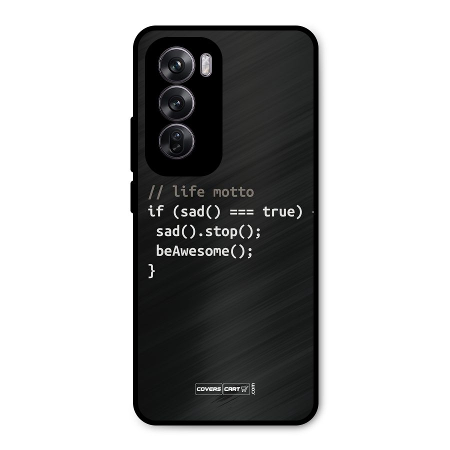 Programmers Life Metal Back Case for Oppo Reno12 Pro