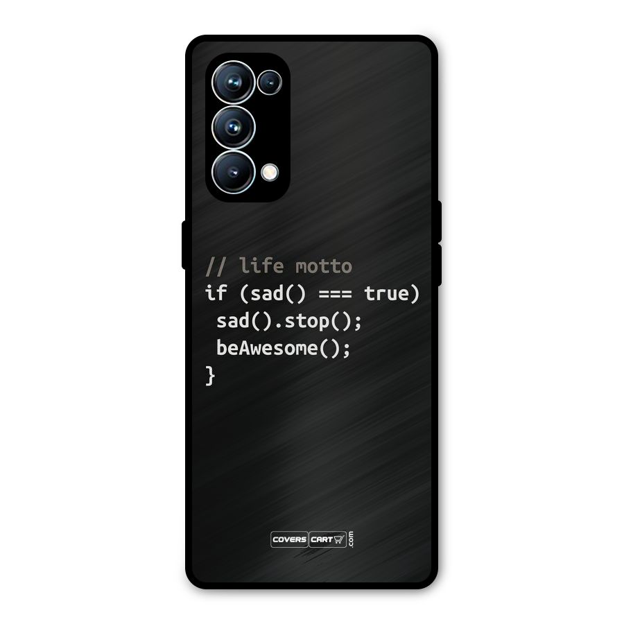 Programmers Life Metal Back Case for Oppo Reno5 Pro 5G