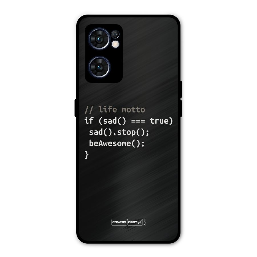 Programmers Life Metal Back Case for Oppo Reno7 5G