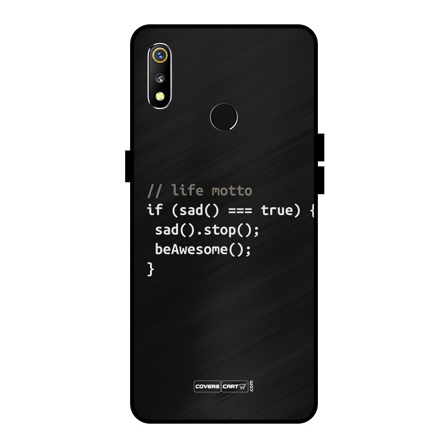 Programmers Life Metal Back Case for Realme 3i