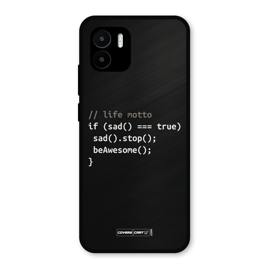 Programmers Life Metal Back Case for Redmi A1