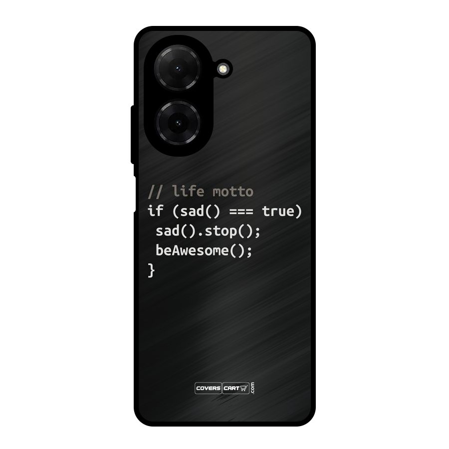 Programmers Life Metal Back Case for Redmi A5 4G