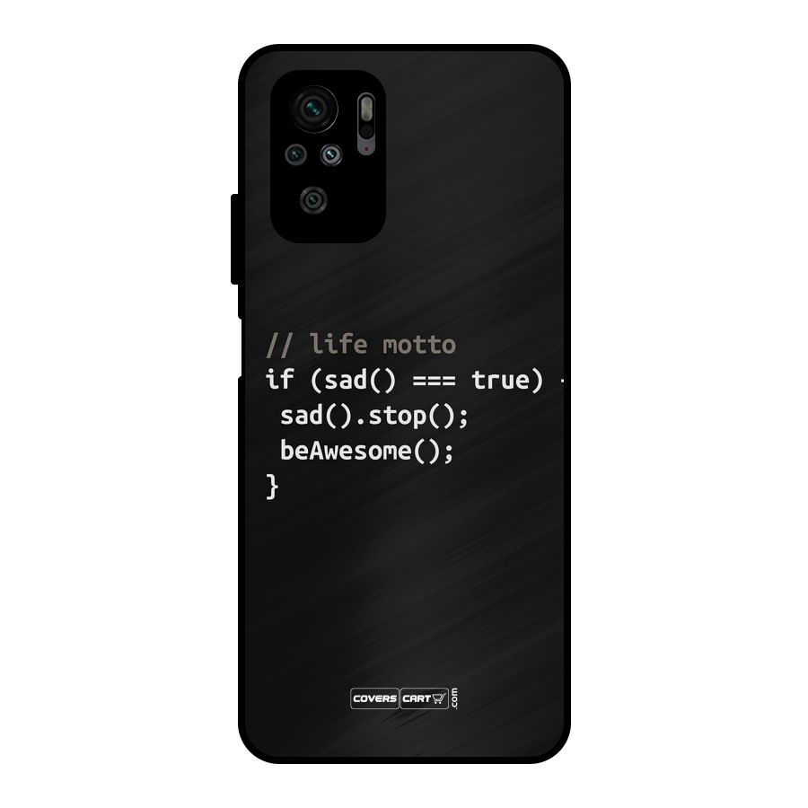 Programmers Life Metal Back Case for Redmi Note 10S