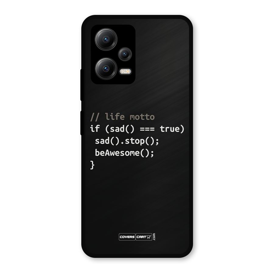 Programmers Life Metal Back Case for Redmi Note 12 5G
