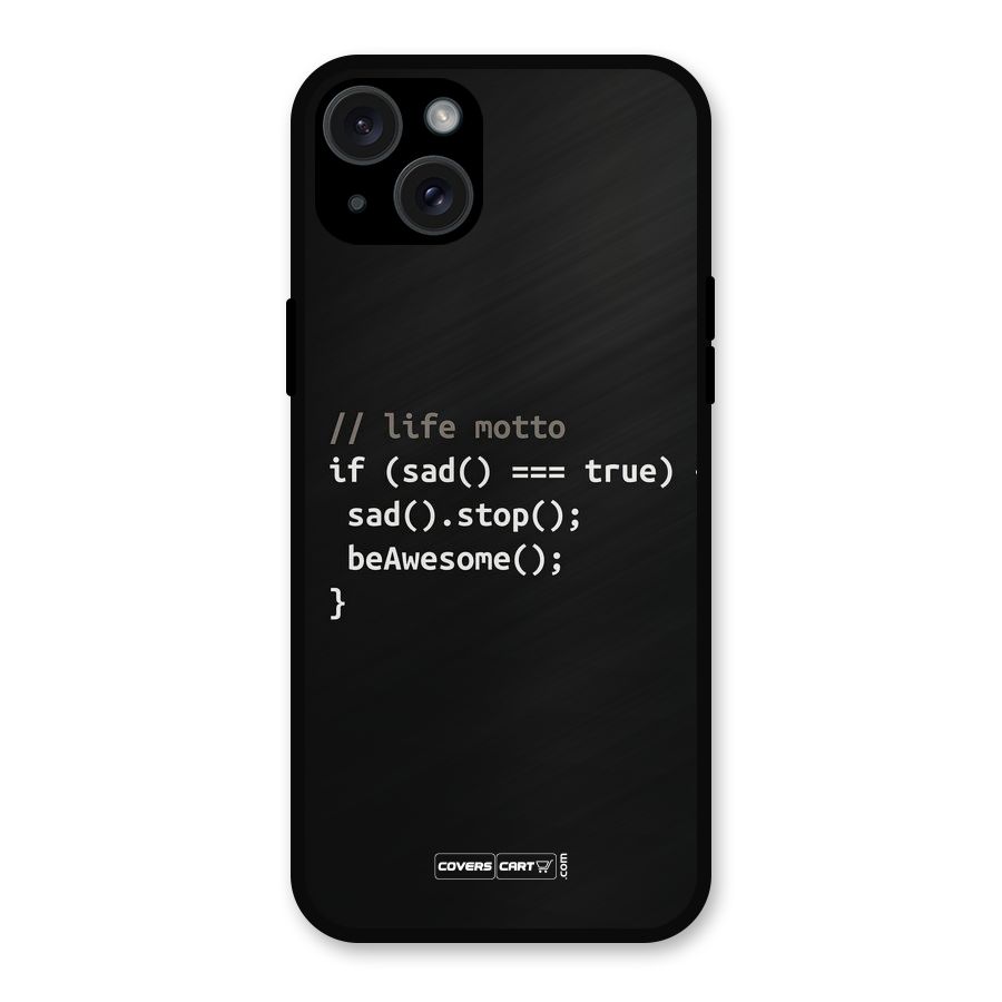 Programmers Life Metal Back Case for iPhone 15 Plus