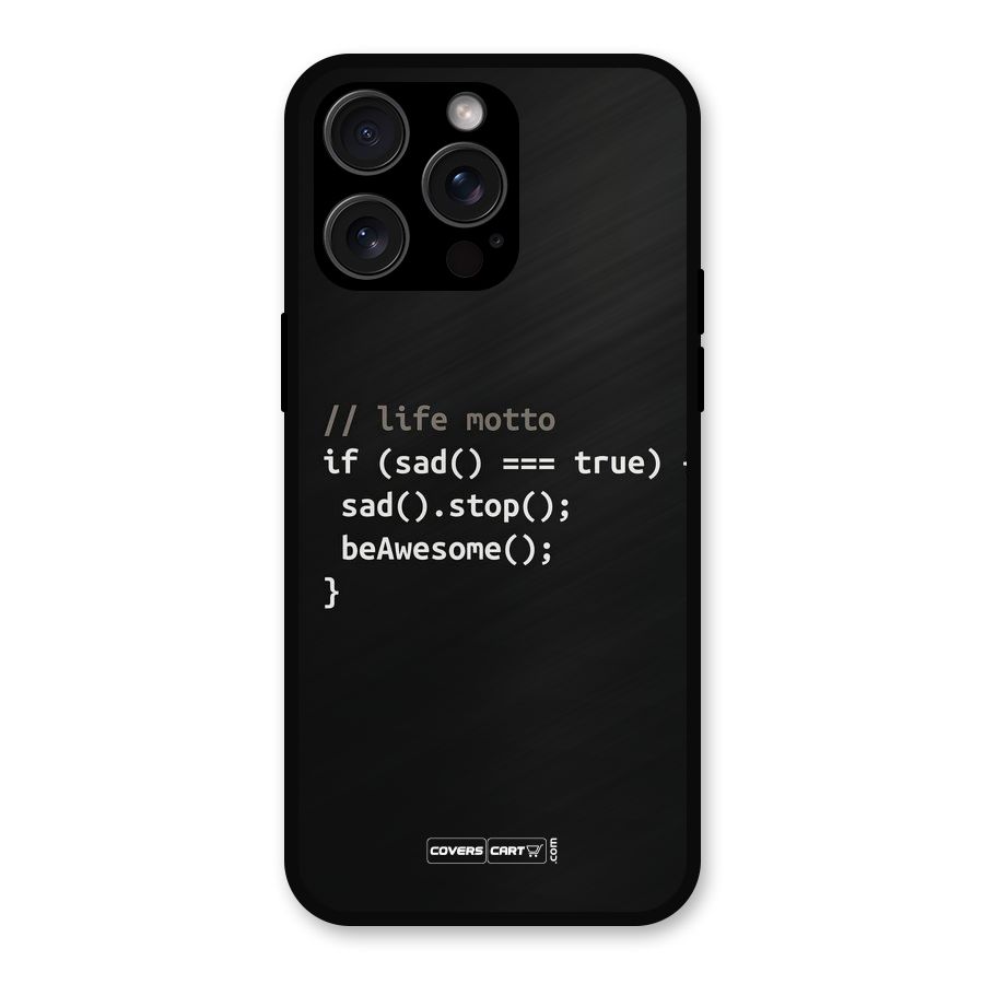 Programmers Life Metal Back Case for iPhone 15 Pro Max