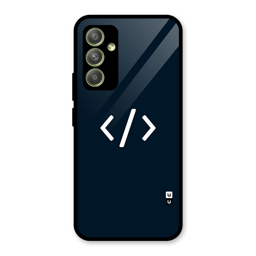 Programmers Style Symbol Glass Back Case for Galaxy A54