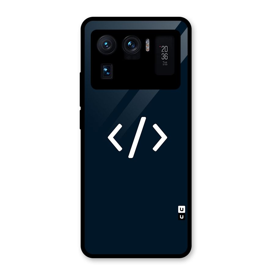 Programmers Style Symbol Glass Back Case for Mi 11 Ultra