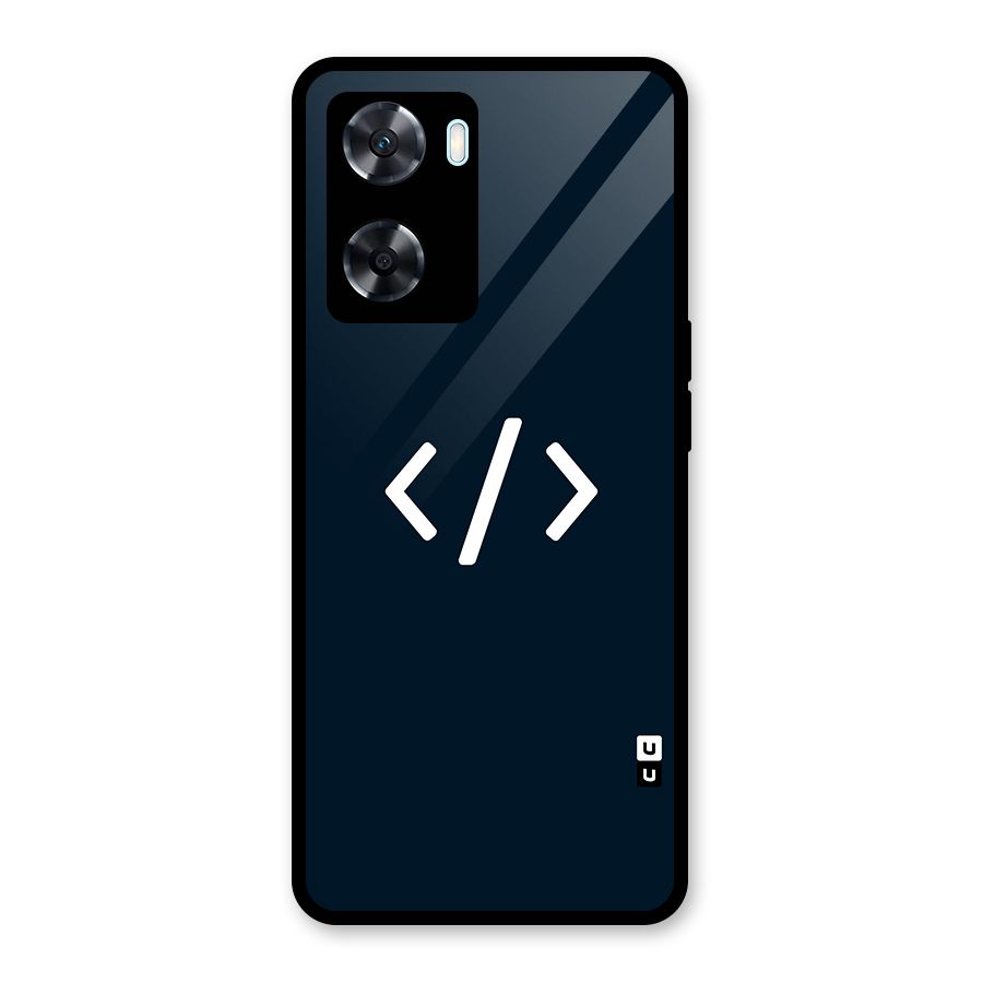 Programmers Style Symbol Glass Back Case for Oppo A77s