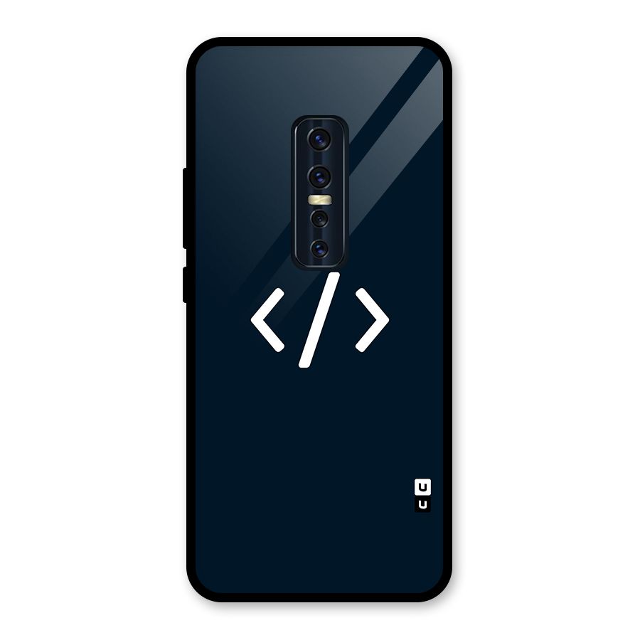 Programmers Style Symbol Glass Back Case for Vivo V17 Pro