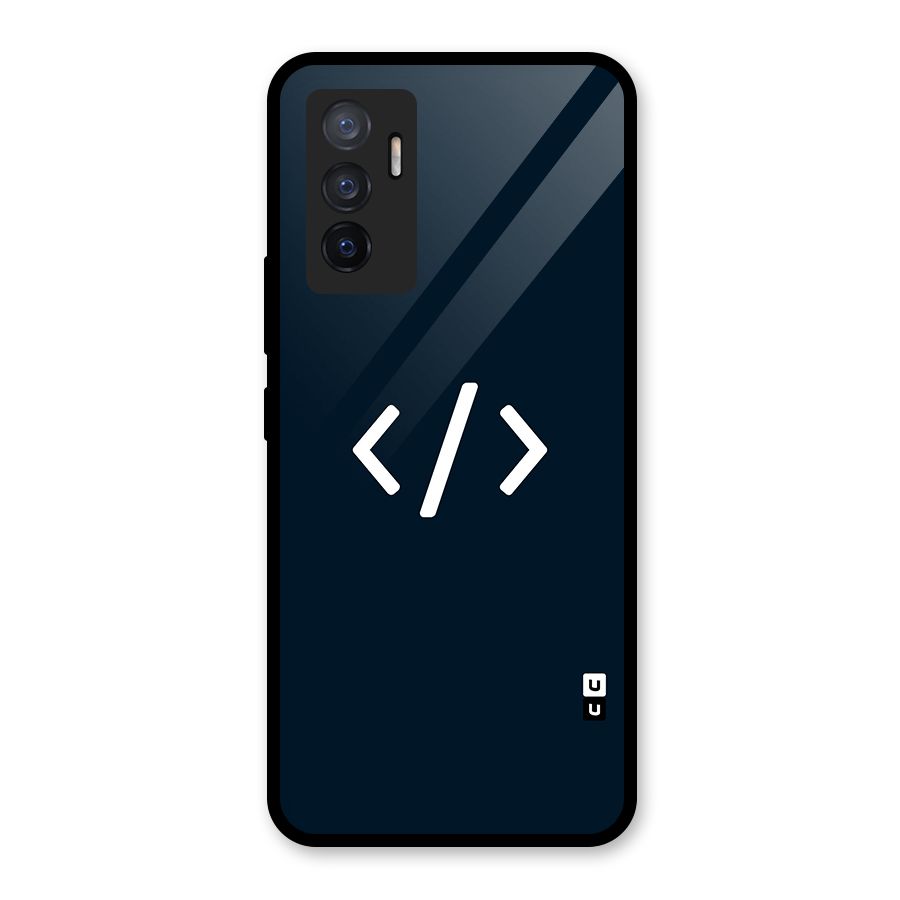 Programmers Style Symbol Glass Back Case for Vivo V23e