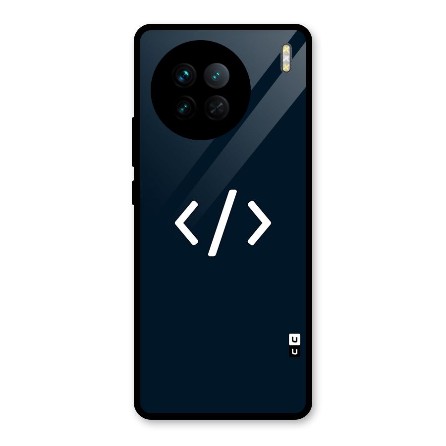 Programmers Style Symbol Glass Back Case for Vivo X90
