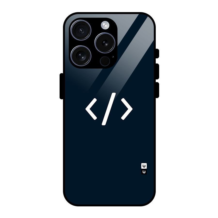 Programmers Style Symbol Glass Back Case for iPhone 15 Pro
