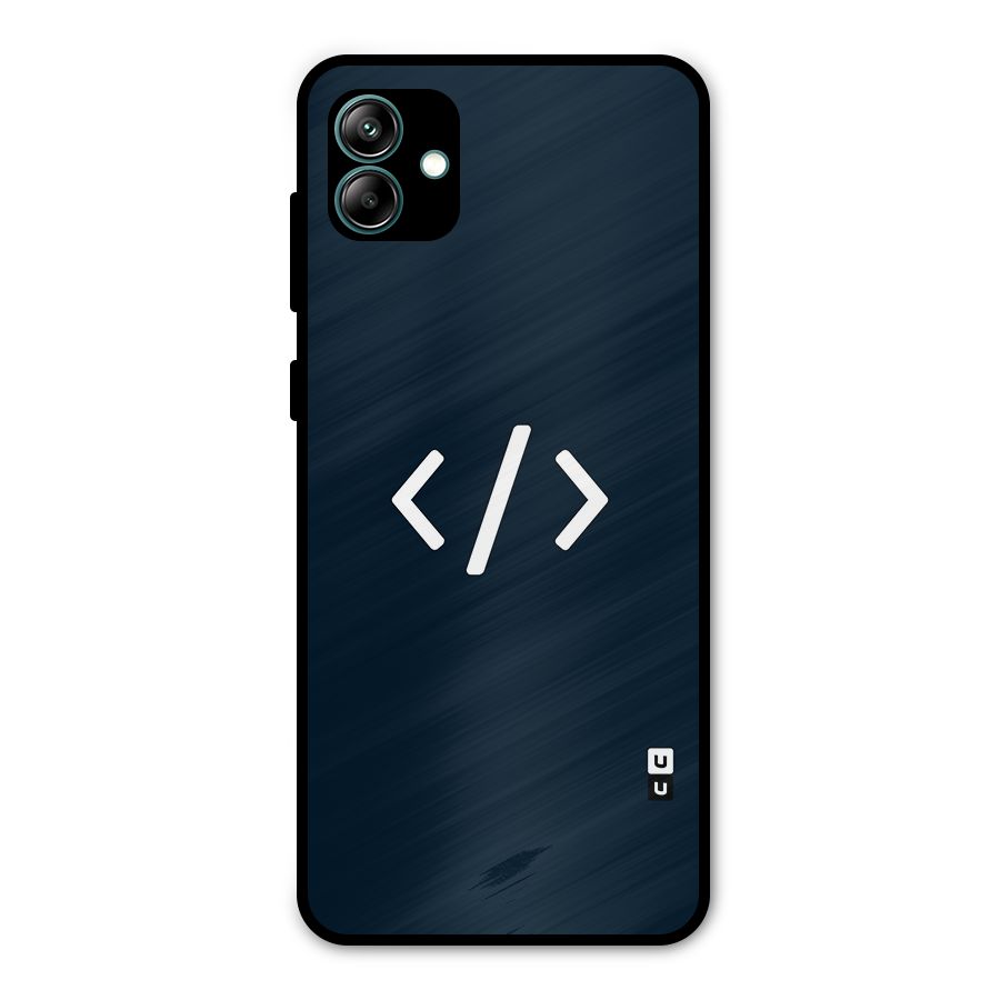 Programmers Style Symbol Metal Back Case for Galaxy A04