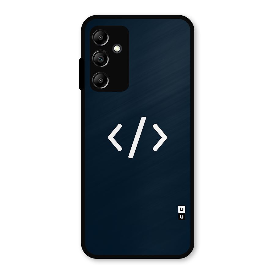 Programmers Style Symbol Metal Back Case for Galaxy A14 5G