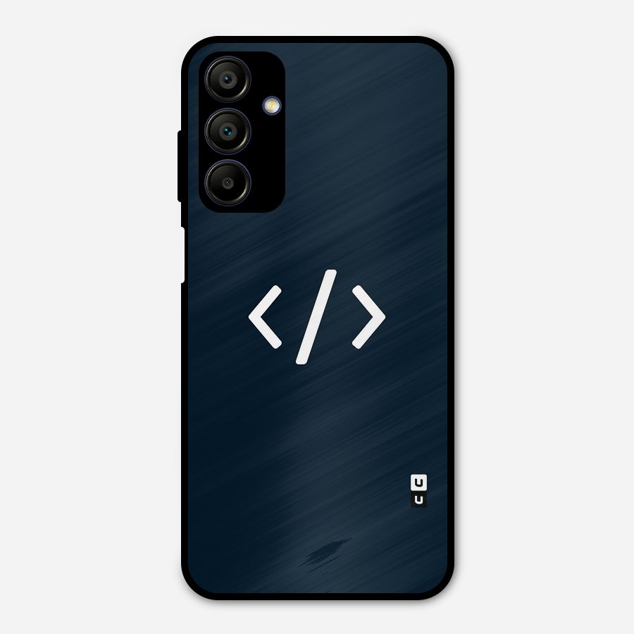 Programmers Style Symbol Metal Back Case for Galaxy A15 5G