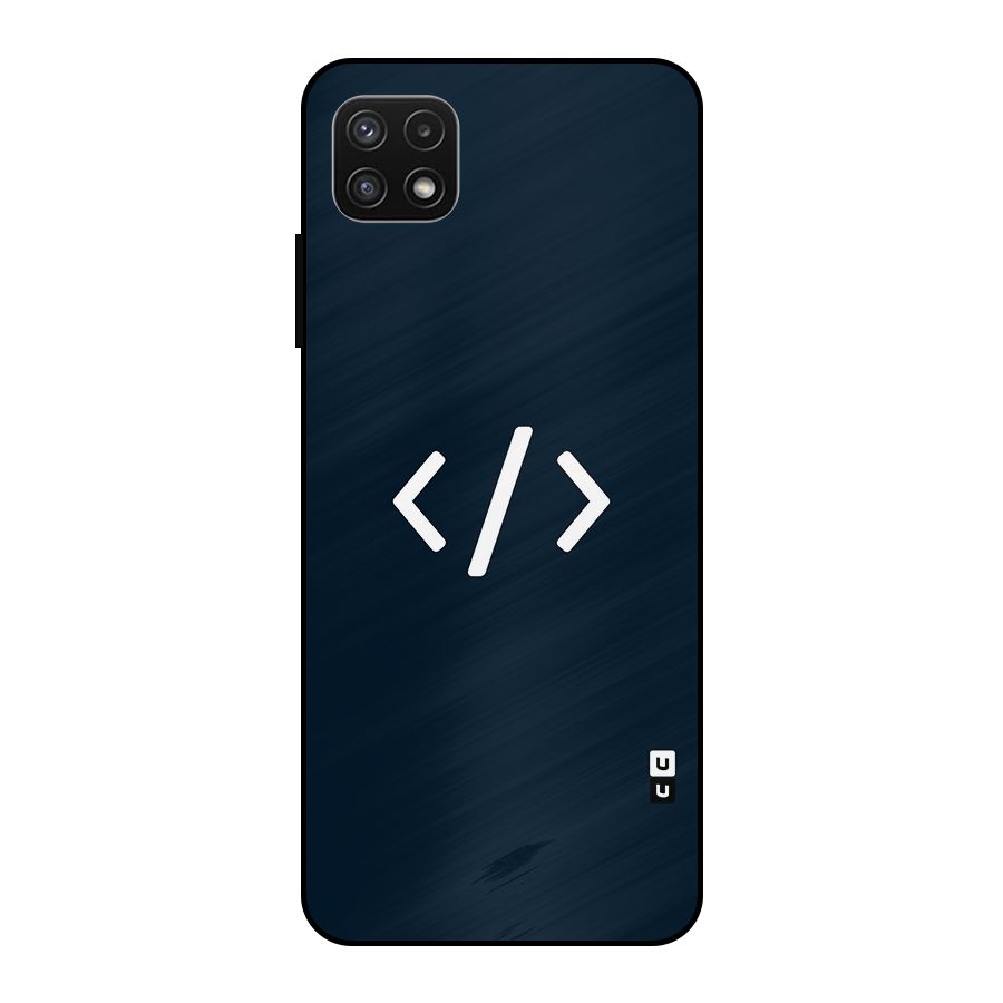 Programmers Style Symbol Metal Back Case for Galaxy A22 5G