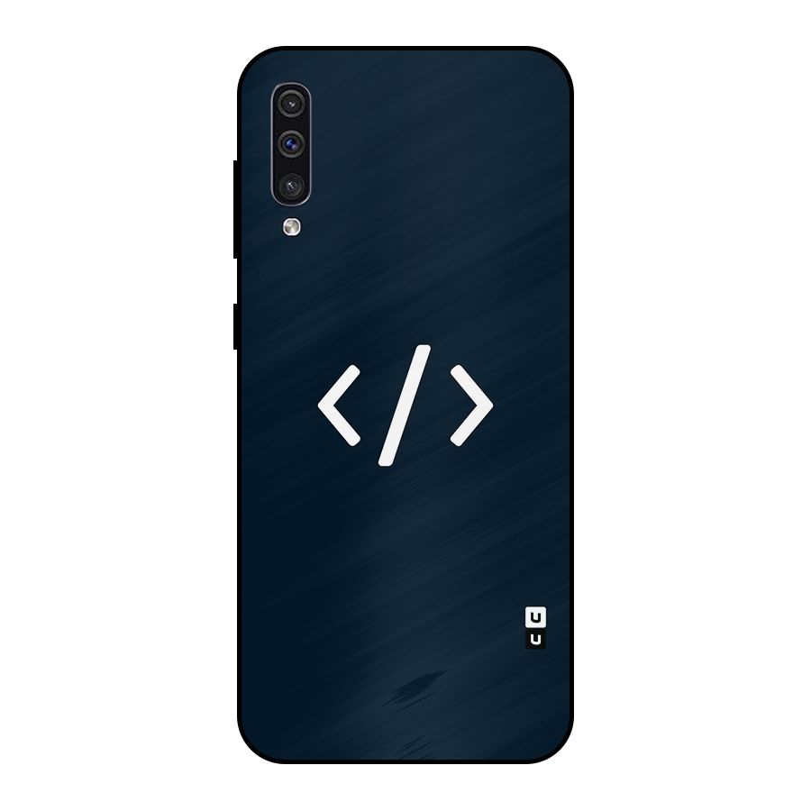 Programmers Style Symbol Metal Back Case for Galaxy A30s