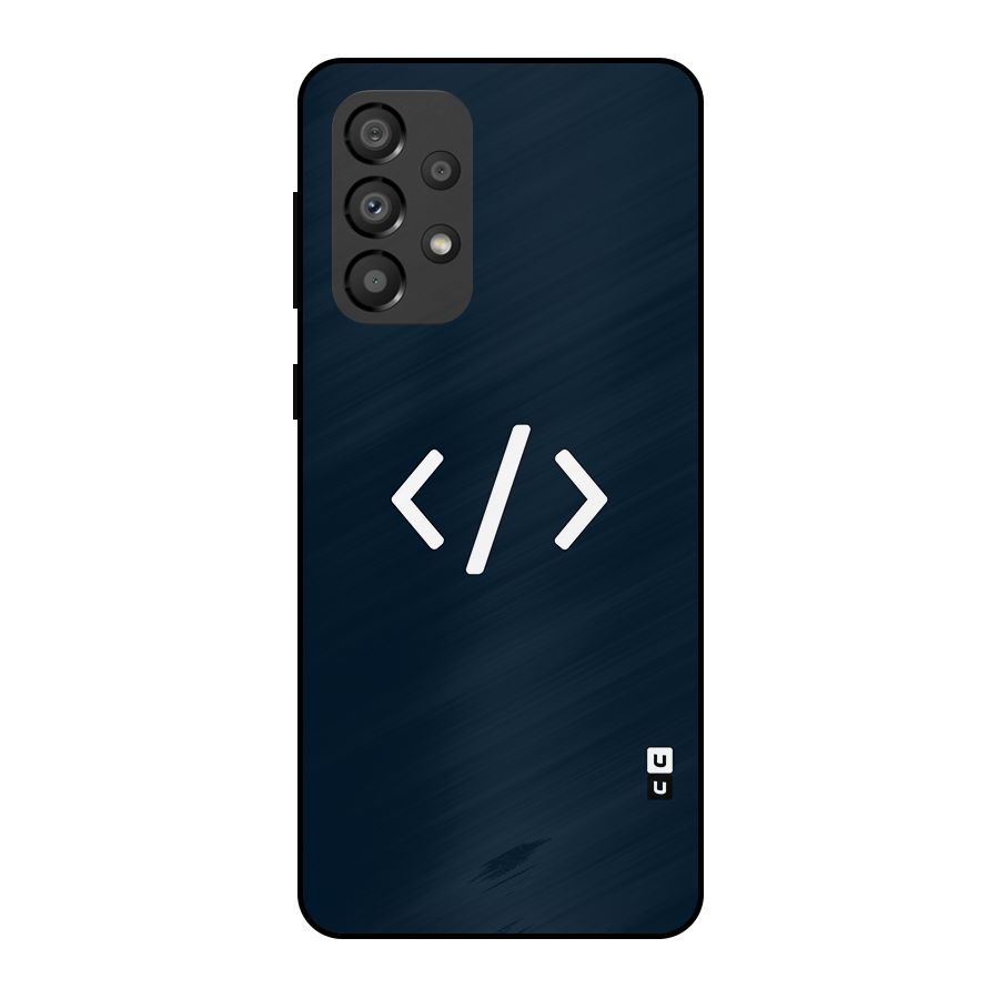 Programmers Style Symbol Metal Back Case for Galaxy A33 5G