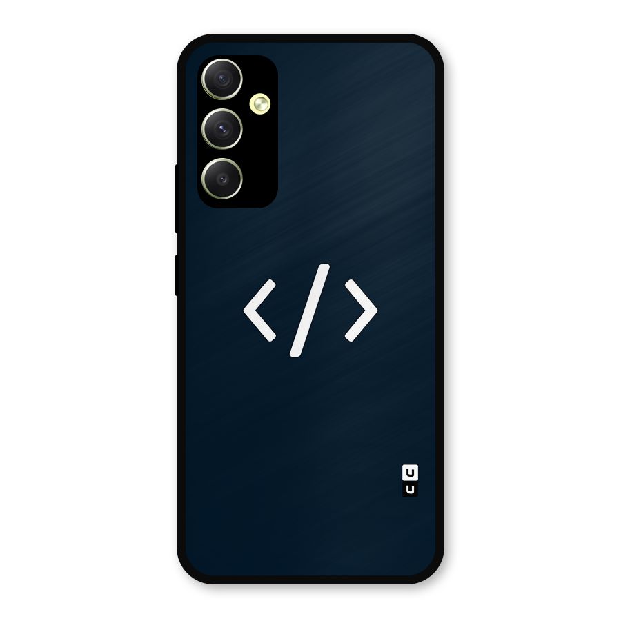 Programmers Style Symbol Metal Back Case for Galaxy A34