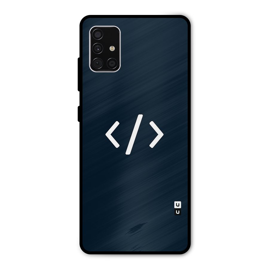 Programmers Style Symbol Metal Back Case for Galaxy A51