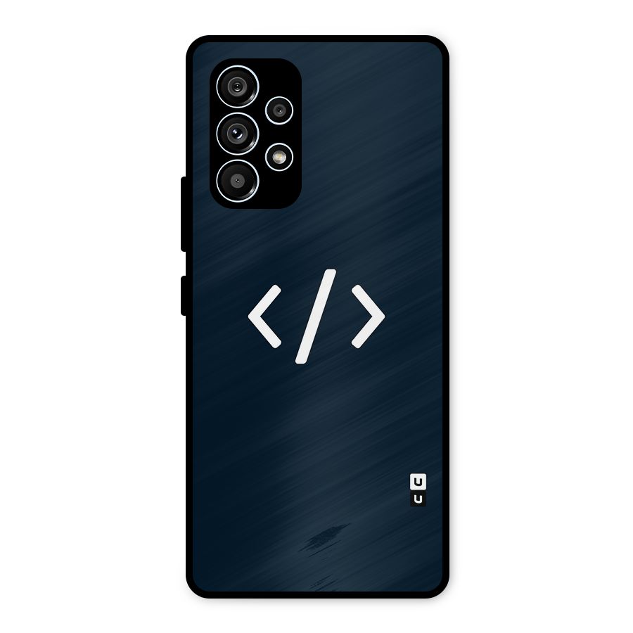 Programmers Style Symbol Metal Back Case for Galaxy A53 5G