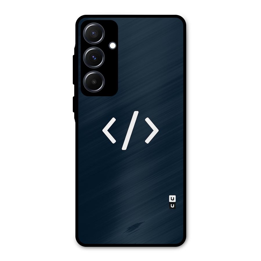 Programmers Style Symbol Metal Back Case for Galaxy A55