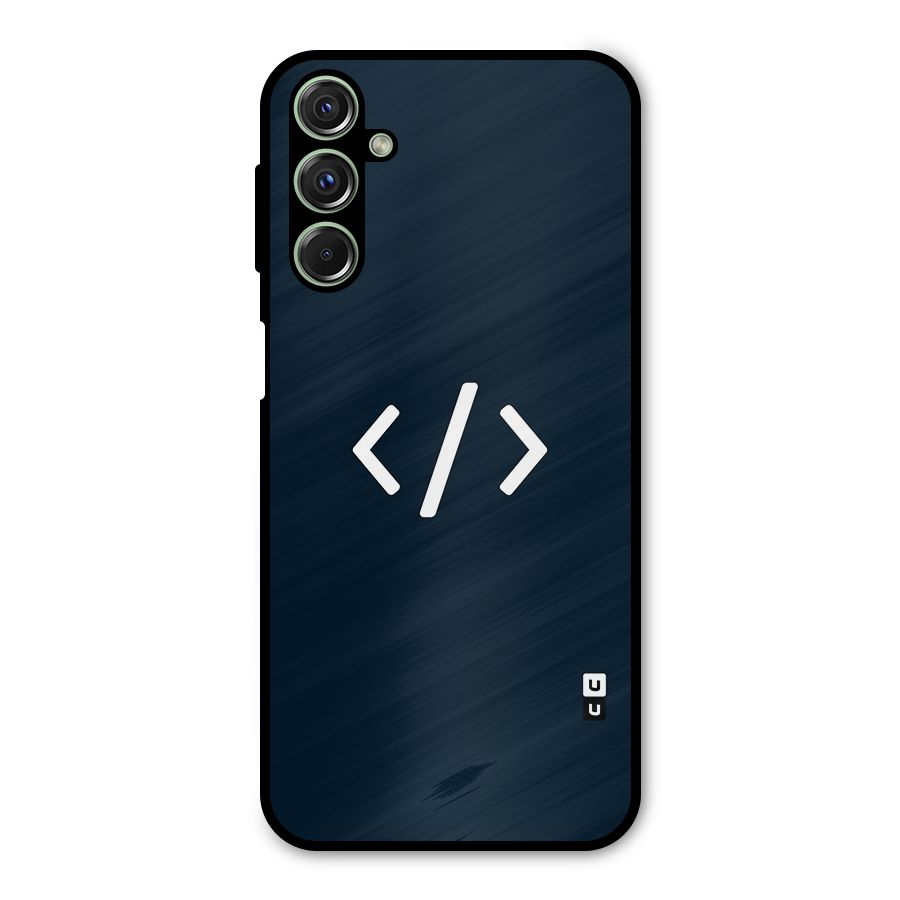 Programmers Style Symbol Metal Back Case for Galaxy F34