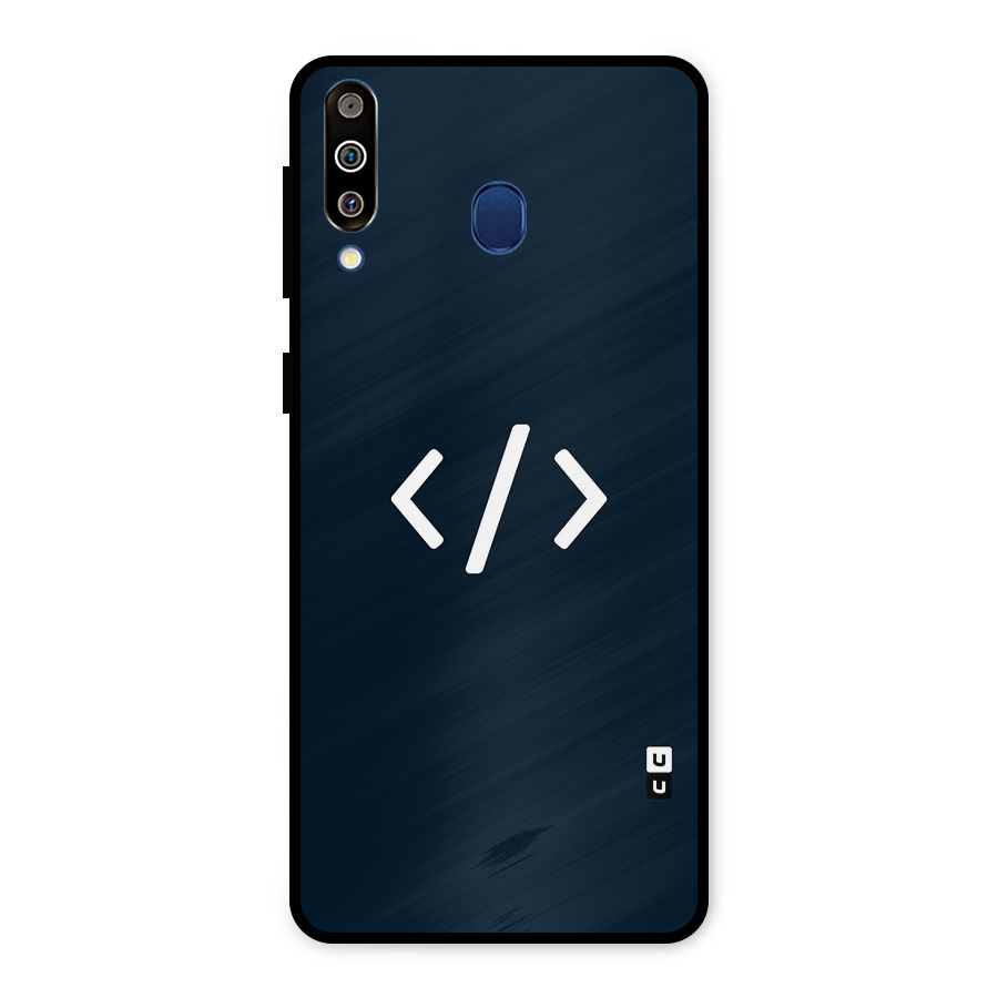 Programmers Style Symbol Metal Back Case for Galaxy M30