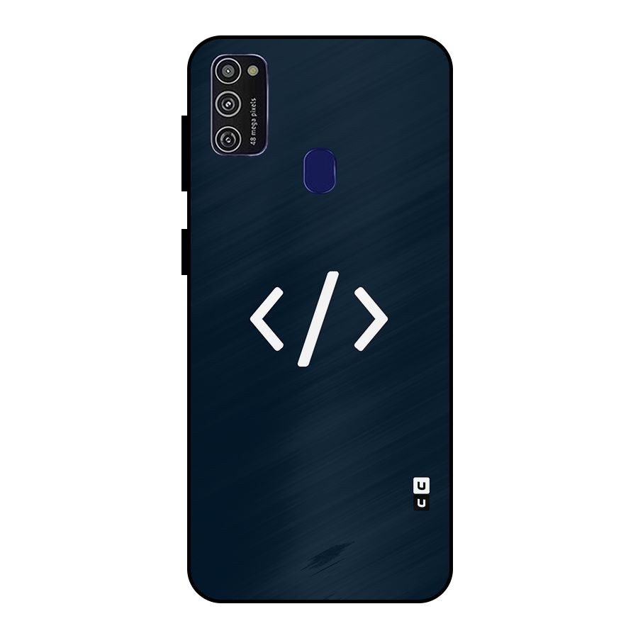 Programmers Style Symbol Metal Back Case for Galaxy M30s